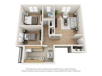 2-Bedroom Floorplan A