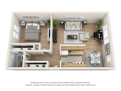 1-Bedroom Floorplan A