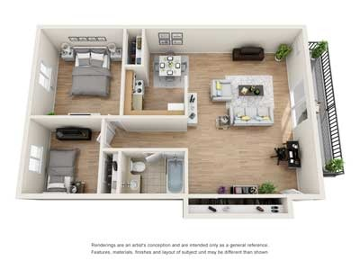 2-Bedroom Floorplan A