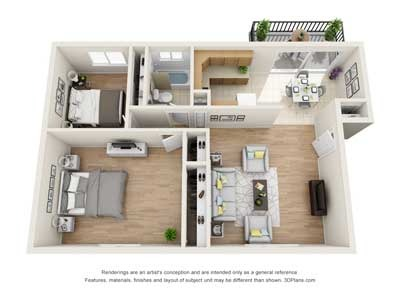 2-Bedroom Floorplan A